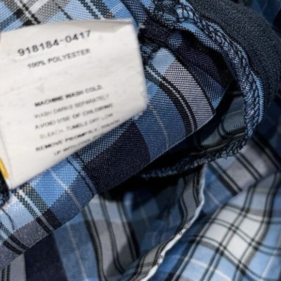 Dennis Blue Plaid Junior Skirt Elastic Waist 100% Polyester Size J15 - Picture 3 of 8